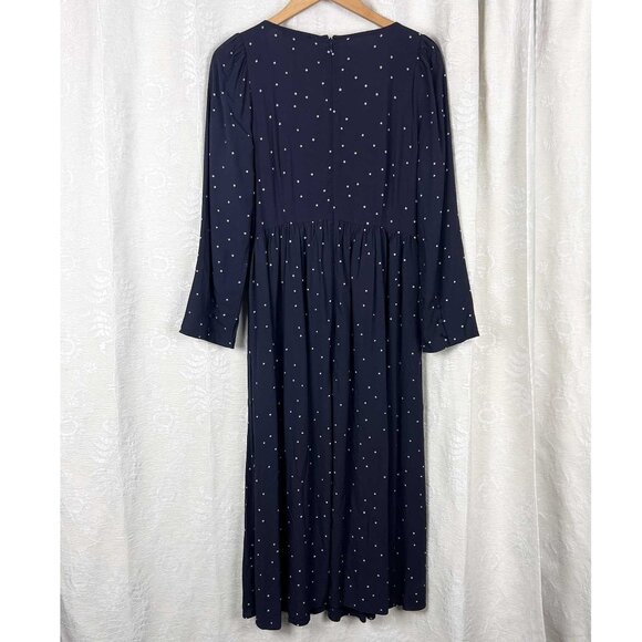 Madewell Alicia Long-Sleeve Scoopneck Midi Dress in Night Stars - Picture 6 of 11